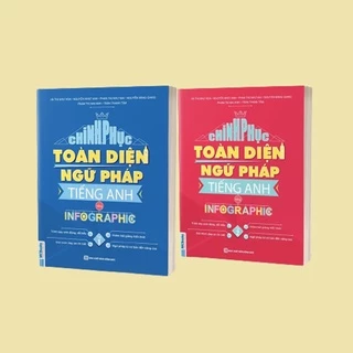 Sách - Chinh phục toàn diện Ngữ pháp tiếng Anh bằng Infographic Trọn bộ tập 1 + tập 2