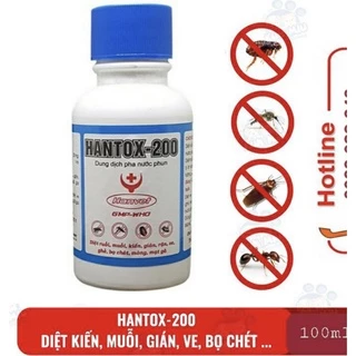 HANTOX 200 - CHAI LỚN 100ML DIỆT RUỒI, MUỖI, VE, BỌ CHÉT AN TOÀN CHO NGƯỜI VÀ VẬT NUÔI