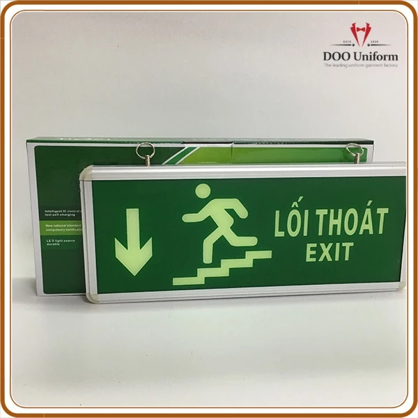 Thiết Bị Phòng Cháy Chữa Cháy - Đèn Exit Chỉ Dẫn Thoát Hiểm Xuống Cầu Thang Bên Trái DEN-TH-06