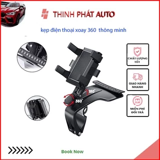 Kẹp Điện Thoại Ô tô Thông Minh - Giá đỡ điện thoại Xoay 360 có bảng ghi số kèm theo