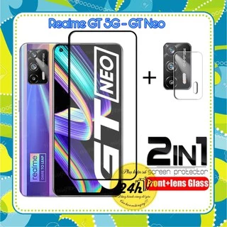 Combo Kính cường lực Realme GT 5G / Realme GT Neo/ GT Neo Flash 5G Full màn hình + Dán Bảo vệ Camera