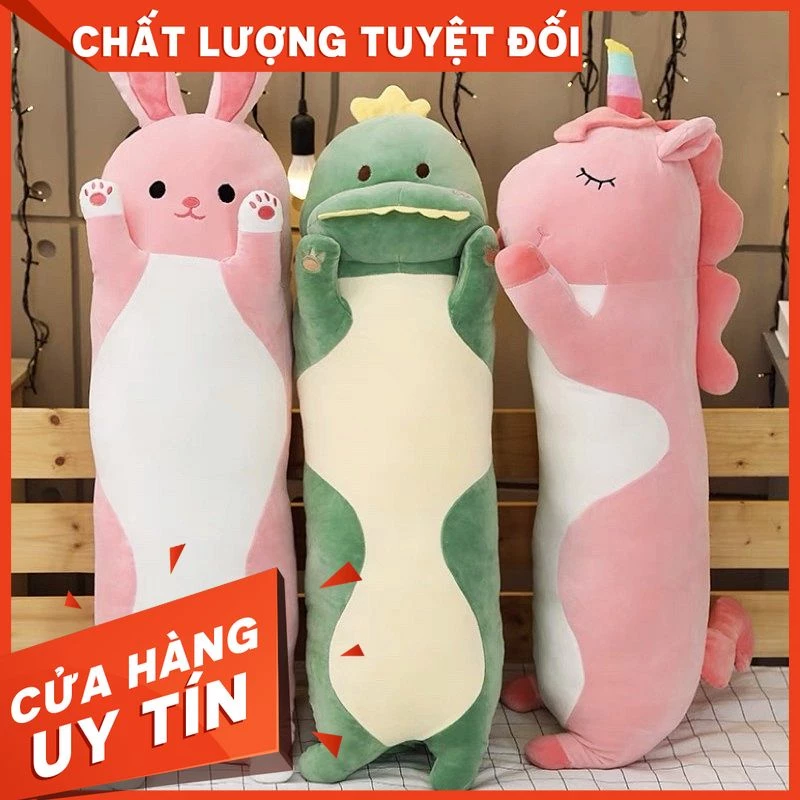 Gối Ôm Hình Thú✨Freeship✨Gối ôm hình khủng long,thỏ,kỳ lân pony bông siêu to khổng lồDREAM TIME