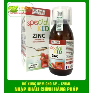 SPECIAL KID ZINC BỔ SUNG KẼM CHO BÉ 125ml | NHẬP KHẨU CHÍNH HÃNG PHÁP