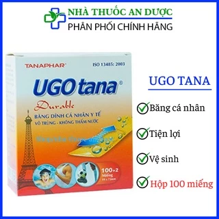 Băng dính cá nhân y tế chống thấm nước UGO TANA – Hộp 102 miếng
