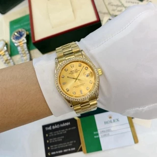 [Fullboxx 1:1] Đồng hồ nam Rolex - viền đá dây kim loại thời thượng , đẳng cấp quý ông