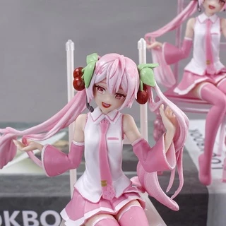 Mô Hình Nhân Vật Hatsune Miku Ngồi Ghế Đáng Yêu Mô Hình Đồ Chơi Nhân Vật Anime Nhật Bản Sakura