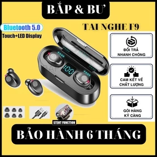 Tai nghe Bluetooth 5.0 F9 BẢN QUỐC TẾ 2020 - nút cảm ứng - Pin 280 giờ - Kèm sạc dự phòng