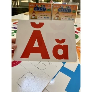 Flashcard Chữ cái và Chữ số khổ to A5 Không thấm nước và Viết xóa được (Kèm bút) đẹp, xịn.