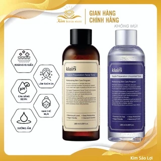 Nước hoa hồng dịu nhẹ thoáng da không hương liệu cho da nhạy cảm Toner Klairs Supple Preparation mẫu mới HÀNG AUTH