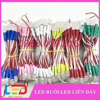 Led liền dây 5mm điện áp 5V, Bóng loại tốt [50 bóng/bó]