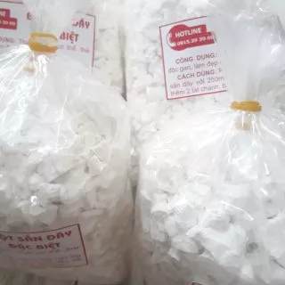 Bột sắn dây nhà làm sấy điện sạch sẽ, trắng và sắc cạnh y hình ( gói 1kg )