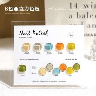 Bảng mica trưng mẫu kèm thanh chống thiết kế sang trọng - Dụng cụ trưng bày mẫu nail đẹp