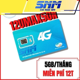 Sim 4G Viettel 12UMAX50N - 12ST70N - 12V120N - D500 - D500T Trọn Gói 1 Năm - 4GB/NGÀY - 1440GB -  SIM NGỌC MAI