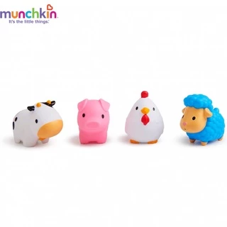 Bộ đồ chơi 4 sinh vật nông trại Munchkin chất liệu cao su an toàn