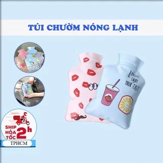 Túi Chườm Nóng Lạnh, chườm giảm đau bụng kinh hạ sốt Giữ Nhiệt Hoạ Tiết Xinh Xắn - giao màu ngẫu nhiên - CHƯỜM MINI RẺ