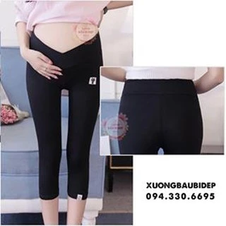 Quần bầu legging lửng cạp chéo mèo QB9011