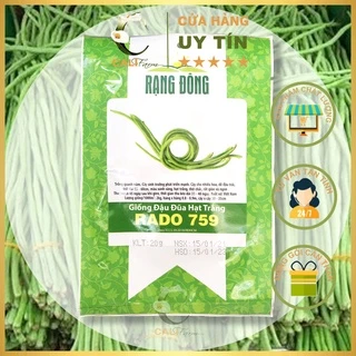 Hạt Giống Đậu Đũa Hạt Trắng RADO 759 gói 20gr Dễ Trồng Ăn Ngon