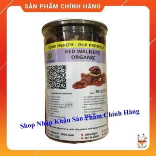 Hạt óc chó đỏ hữu cơ Mỹ LinMart 300 gram