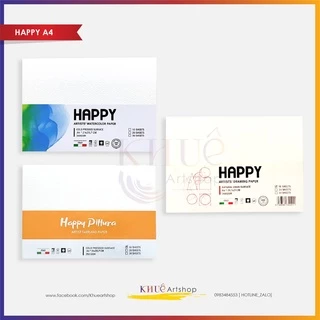 Tập giấy Happy A4/10 tờ / 300gsm/250gsm/200gsm /160gsm vẽ màu nước