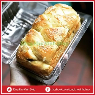 Combo 100 hộp nhựa dùng 1 lần đựng bánh bông lan cuộn, hoa quả, đồ ăn , 100 hộp H07