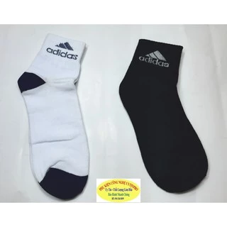 TẤT VỚ NAM CỔ TRUNG In chữ adidas trên cổ vớ Chất liệu thun cotton Thoáng mát Thấm hút mồ hôi