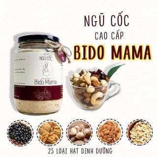 Ngũ cốc mẹ bầu cao cấp Bido mama hũ thủy tinh loại mới từ 25 loại hạt siêu dinh dưỡng dưỡng mầm an thai