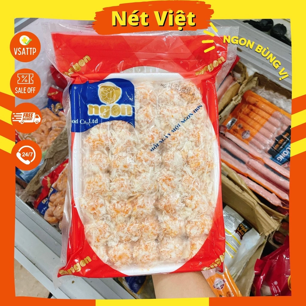 Viên hải sản sốt mayonnaise, viên hải sản phô mai Ô ngon, Delifoods khay 450gr