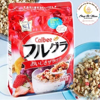 (DATE 10/2022) Ngũ cốc Calbee Ăn Kiêng Giảm Cân Nhật Bản mix sữa chua hoa quả trái cây dùng ăn sáng ( 750G )