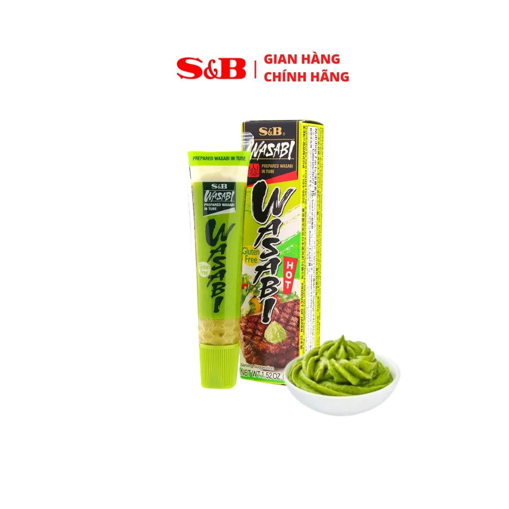 Gia Vị Wasabi S&B Prepared Wasabi Tuýp 43g