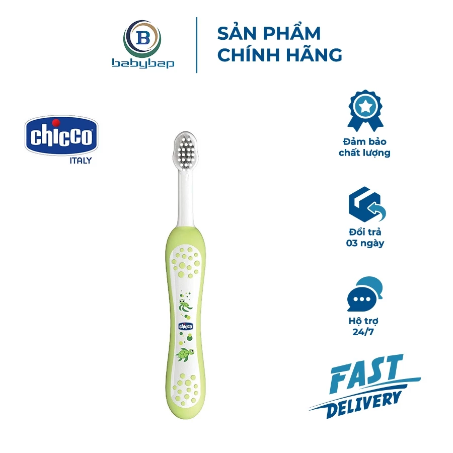 Bàn Chải Đánh Răng Chicco Không Làm Đau, Xước Hàm Của Bé