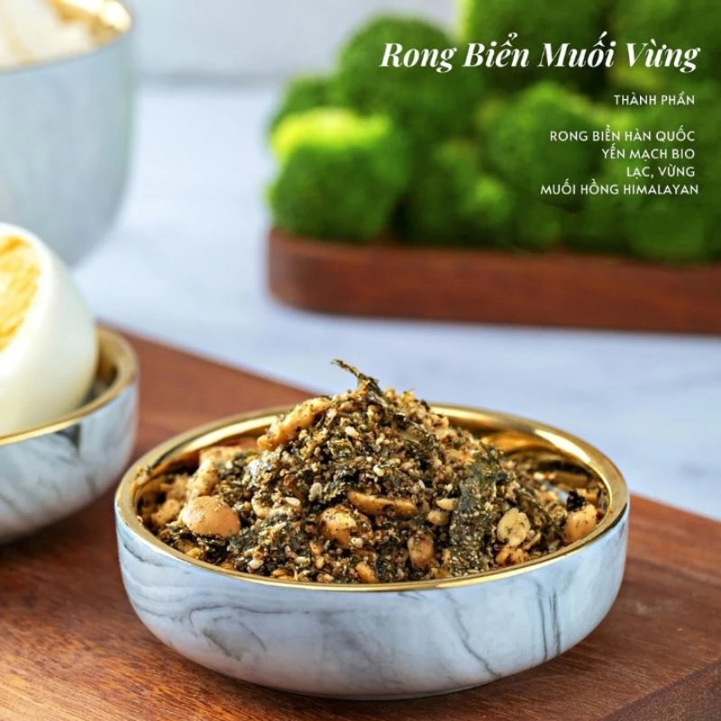 Ruốc nấm hương/ Muối lạc vừng thực dưỡng món thuần chay