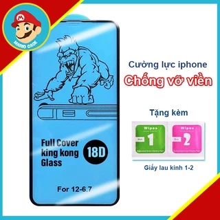 Kính cường lực iphone 18D chống vỡ viền dành cho ip 6/7/8…X/Xsmax/11/11Pro/11Promax/12/13/12proMax/13ProMax – Mario Case