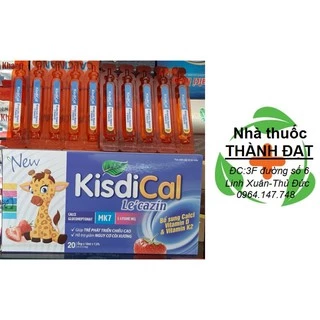 kisdical lecazin bổ sung canxi k2 giúp bé ăn ngon, tăng chiều cao kozo hộp 20 ống