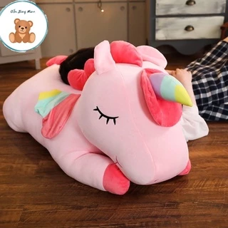 Gấu Bông Ngựa Unicorn Nằm Cao Cấp - Gấu Bông Kỳ Lân- Gấu Bông Mina