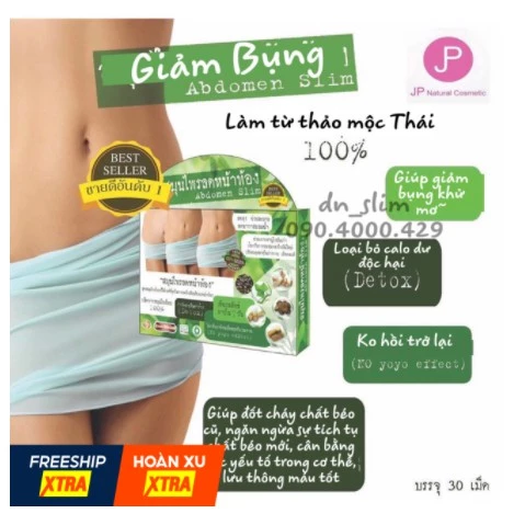 viên uống detox giảm mỡ bụng Abdomen thái lan