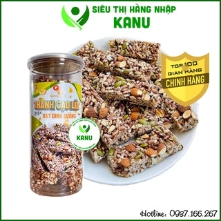 Thanh gạo lứt mix hạt ngũ cốc dinh dưỡng granola 250g, đồ ăn vặt healthy ăn kiêng giảm cân