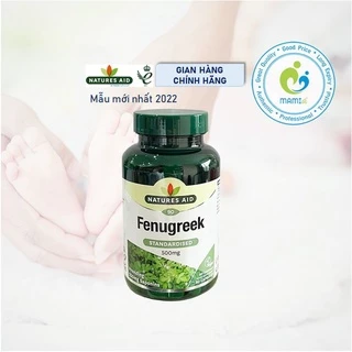 Lợi sữa cỏ cà ri (90v) kích thích và làm tăng khả năng tiết sữa cho mẹ sau sinh Natures Aid Fenugreek, UK