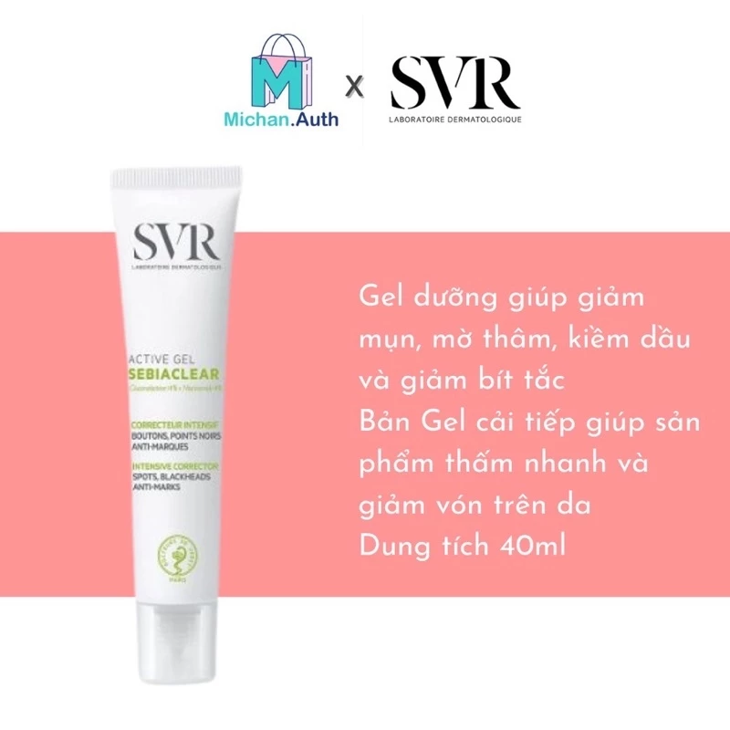 Gel Dưỡng Giảm Mụn SVR Sebiaclear Active 40ml