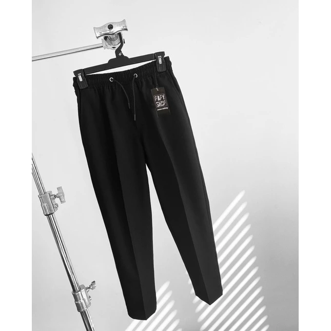 Quần Trouser Pant trơn đen (ảnh thật)