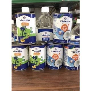 Nước cốt dừa Hữu cơ Vietcoco đóng lon dung tích 400 ml - Organic Coconut Cream