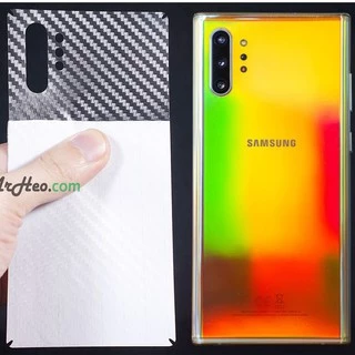Skin Dán Mặt Sau Lưng Vân 3D Samsung Galaxy Note 10 - Note 10 Plus - Carbon, Hộp, Nhám, Dán Da