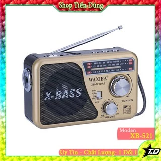 Máy Nghe Nhạc Kiêm Đài Radio FM Waxiba XB 521 URT Có Hỗ Trợ Thẻ Nhớ TF và USB Đèn Pin LED