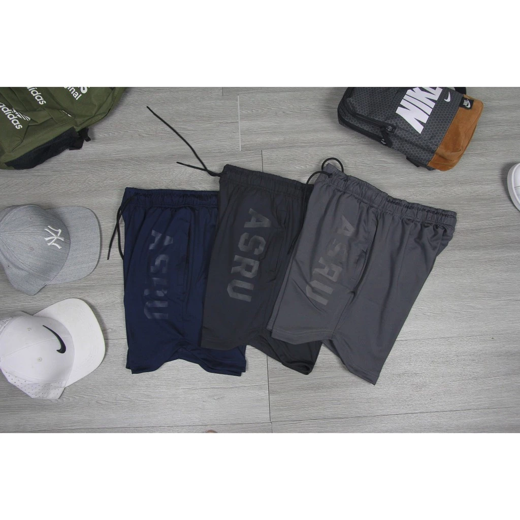 Quần Short ASRU thun Poly 4 chiều - Phúc Gym Store