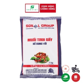 Muối tinh sấy bổ sung i-ốt Sosalco gói 1kg