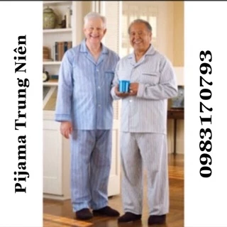 Bộ Mặc Nhà Đồ Ngủ Nam Trung Niên Loại Đẹp Pijama Cho Bố, Người Già, Người Lớn Tuổi, Ông Già