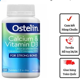 [Chính Hãng] OSTELIN CALCI VITAMIN D3 130 VIÊN -Calci ostelin bầu 130v  Date mới - Canxi cho bầu