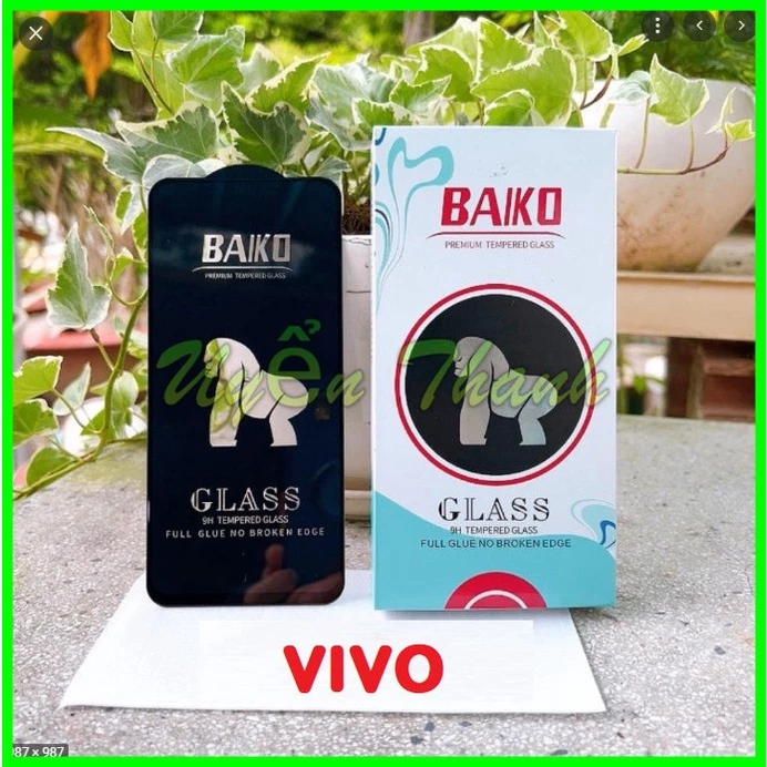 Kính Cường lực Baiko Full màn vivo Y02 Y02A Y02S Y02T Y3 Y3s 2020 2021 Y11 2023 Y11s Y12 Y12s Y15 Y15s Y15A Y16 Y17 Y19