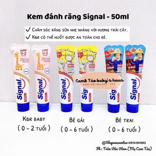 KEM ĐÁNH RĂNG SIGNAL cho bé từ 1 đến 6 tuổi (có thể nuốt được)