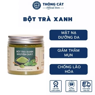 Bột trà xanh nguyên chất - Bột làm bánh nguyên chất có thể dùng đắp mặt nạ làm đẹp - Đông y Thông Cát HCM