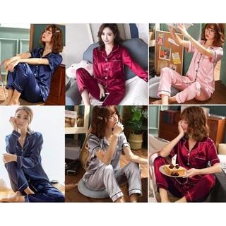 Đồ bộ Pijama quần dài áo tay dài, pyjama tay ngắn hàng Quảng Châu loại 1